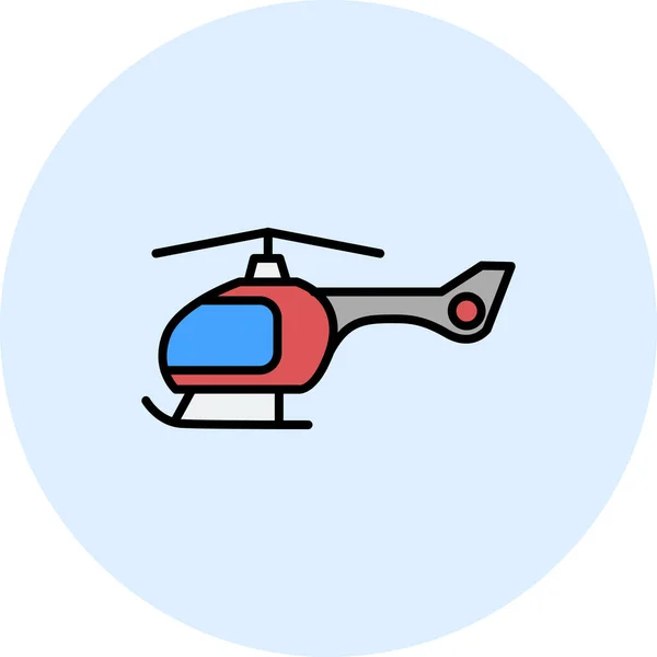 Значок Вертольота Символ Транспортування Векторна Ілюстрація Ізольована — стоковий вектор