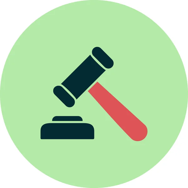 Judge Hammer Web Icon Simple Illustration — Stock vektor