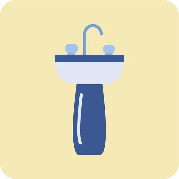 Sink Icon Vector Isolated Contour Element Illustration — ストックベクタ