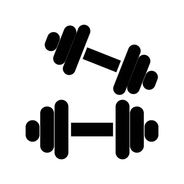 Vector Illustration Dumbbell Icon — Stock Vector