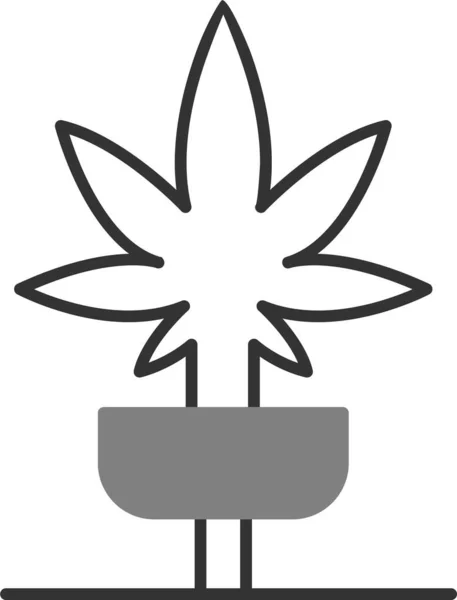 Marijuana Icoon Vector Illustratie — Stockvector