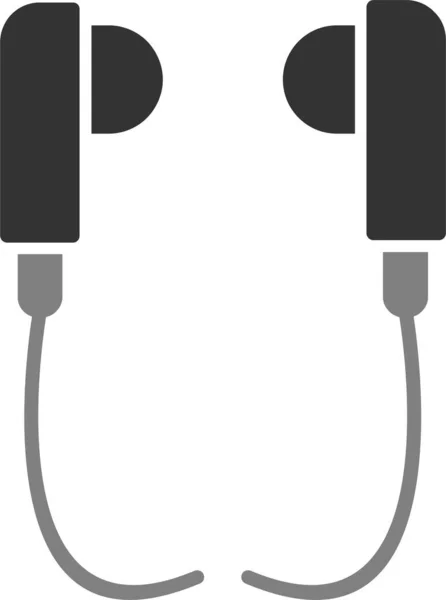 Hands Free Earphones Vector Illustration — Stok Vektör