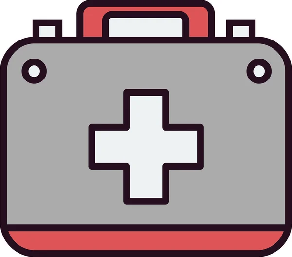 Medical First Aid Kit Vector Icon — Stok Vektör