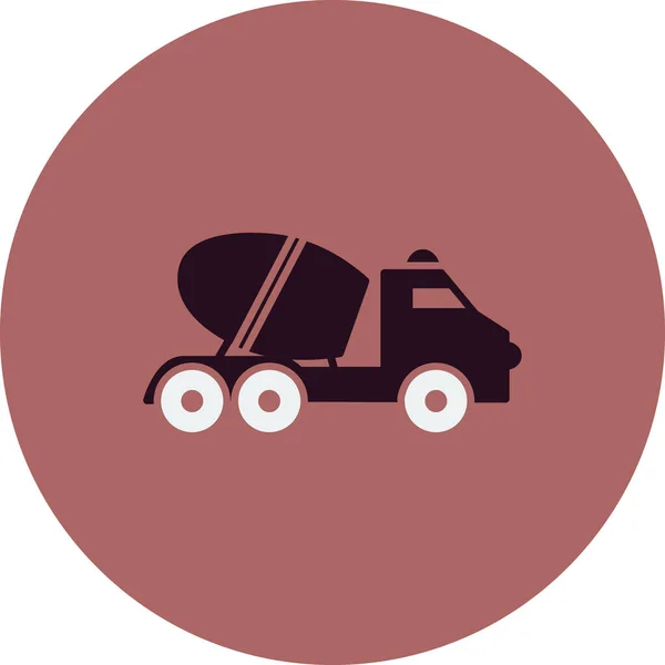 Cimento Truck Web Ícone Ilustração Simples —  Vetores de Stock