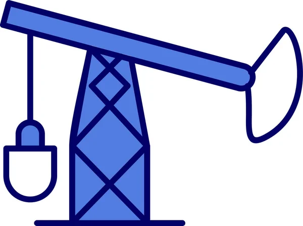 Industry Vector Icon Oil Pump Simple Illustration — Stok Vektör