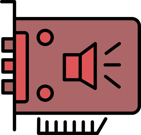 Sound Card Icon Vector Illustration — Stock vektor