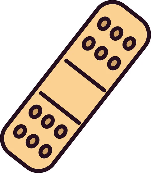 Vector Illustration Band Aid Plaster Medical Icon — Vetor de Stock
