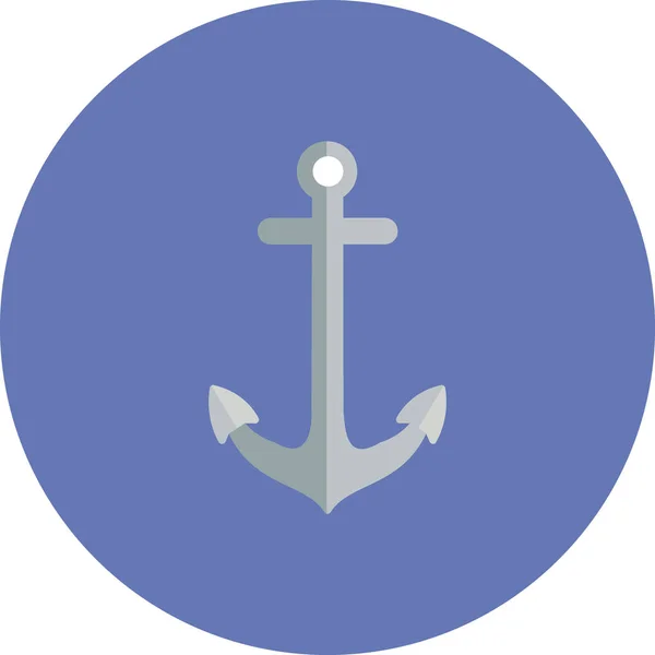 Εικονίδιο Άγκυρας Απλή Απεικόνιση Του Φορέα Ναυτικού Συμβόλου — Διανυσματικό Αρχείο