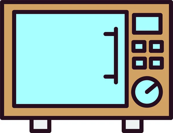 Vector Icon Oven Web Illustration — Vetor de Stock