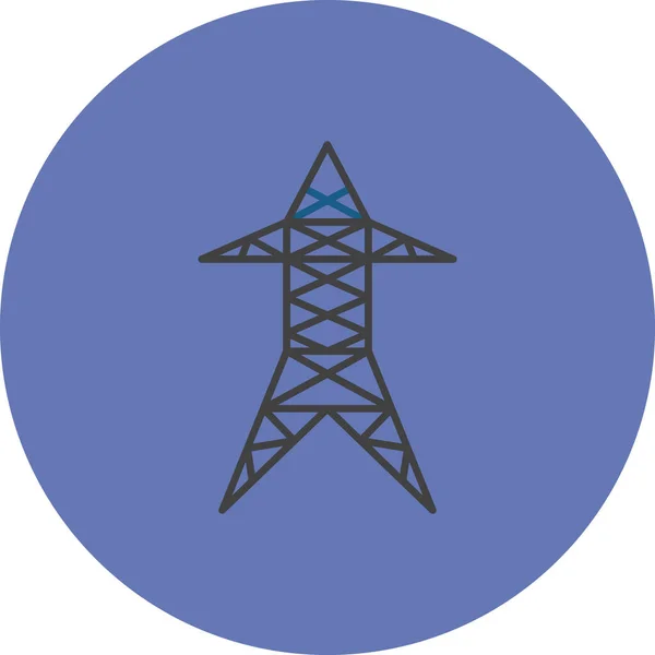 Electric Pylon Web Icon Simple Illustration — Vettoriale Stock