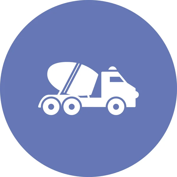Cement Truck Web Icon Simple Illustration — 스톡 벡터