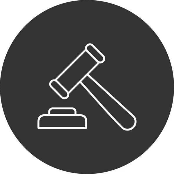 Richterhammer Web Symbol Einfache Illustration — Stockvektor
