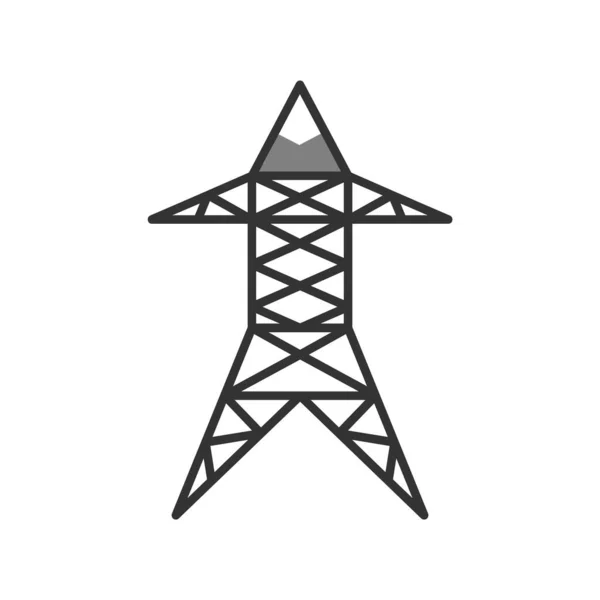 Electric Pylon Web Icon Simple Illustration — ストックベクタ