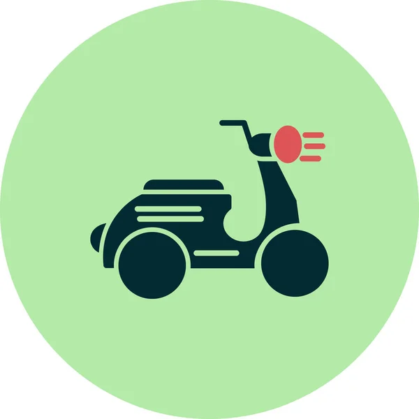 Vector Illustration Scooter Icon — ストックベクタ