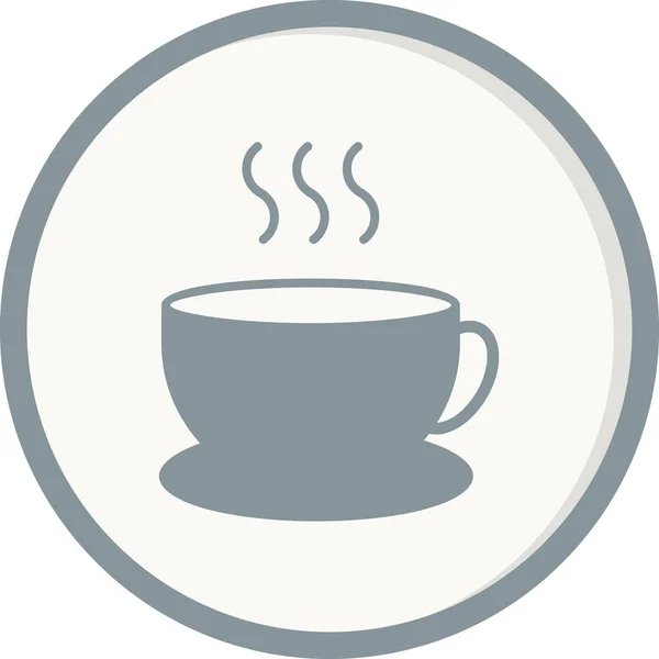 Hot Tea Cup Vector Line Icon — Stock Vector