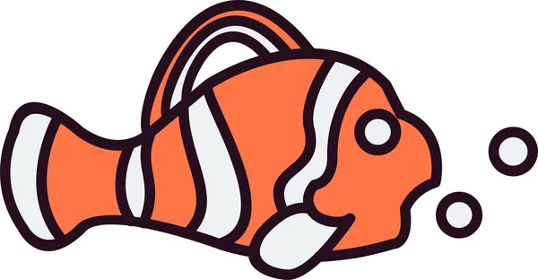 Clown Fish Icon Vector Illustration — ストックベクタ