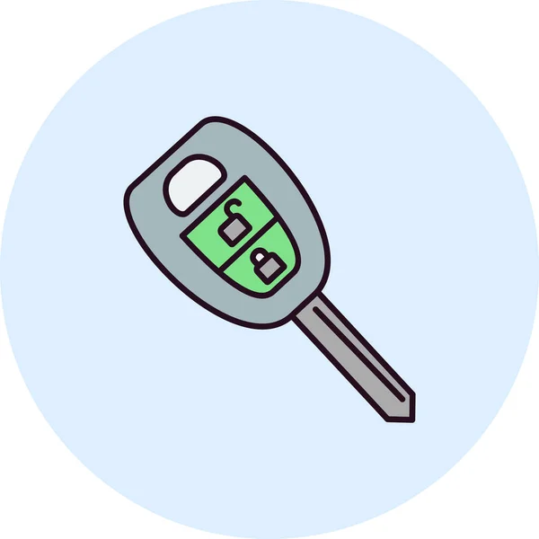 Vector Illustration Car Key Icon — Stockvektor