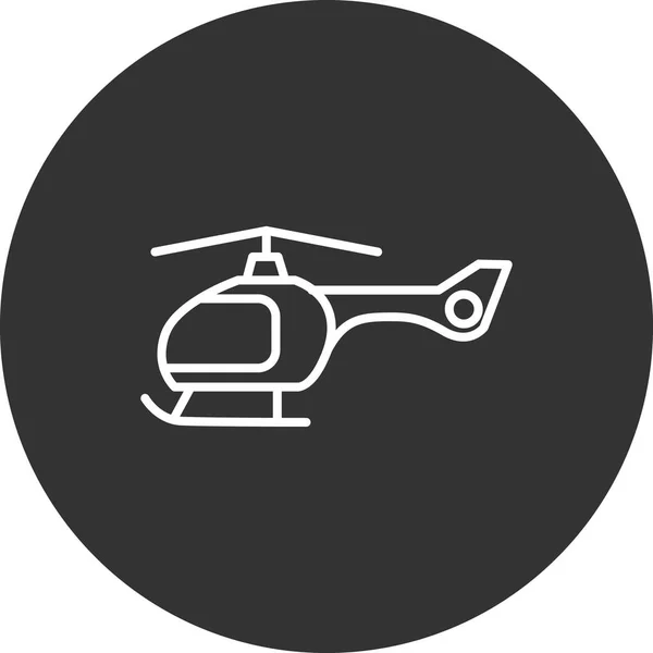 Icono Del Helicóptero Símbolo Transporte Ilustración Vectorial Aislado — Vector de stock