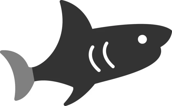 Акула Веб Иконка Простой Дизайн — стоковый вектор