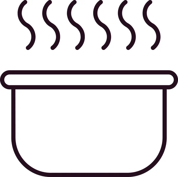 Φαγητό Κατσαρόλα Μαγείρεμα Γεύμα Ζεστό Κατασκήνωση Κουζίνα Μάγειρας Εικονογράφηση Διανύσματος — Διανυσματικό Αρχείο