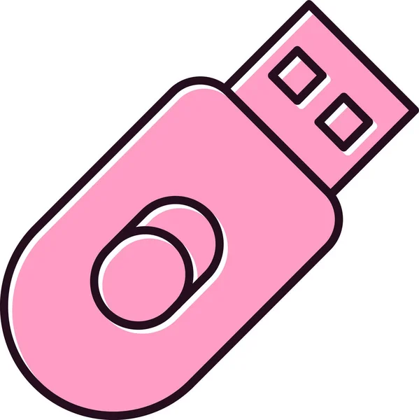 Usb Flash Drive Icon Simple Illustration Memory Clipper Vector Icons — Wektor stockowy