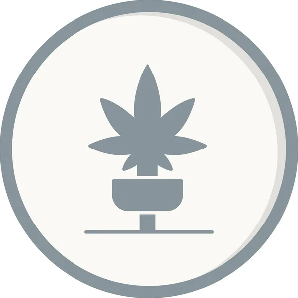 Icono Marihuana Vector Ilustración — Vector de stock