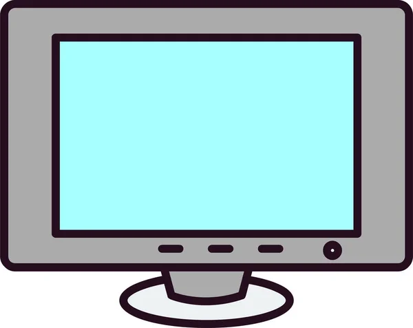 Vectorillustratie Van Het Pictogram Van Monitor Van Computer — Stockvector