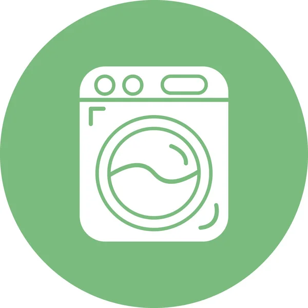 Çamaşır Makinesi Ikon Vektör Çizimi — Stok Vektör