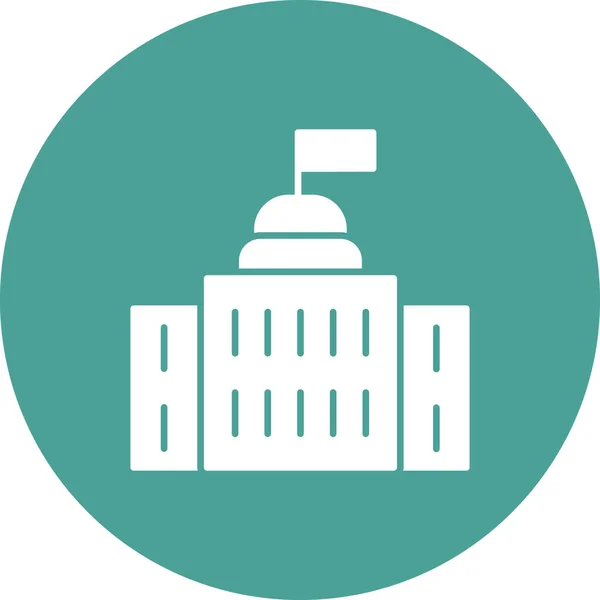 Vector Illustration Government Building Icon — Vetor de Stock