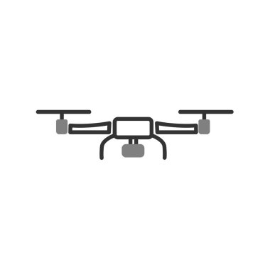 Kamera drone simgesi vektör illüstrasyonu
