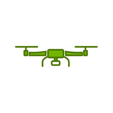 Kamera drone simgesi vektör illüstrasyonu