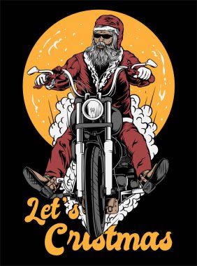 tatto tasarımı noel illüstrasyon vektör sanatı, Noel Baba sanatı