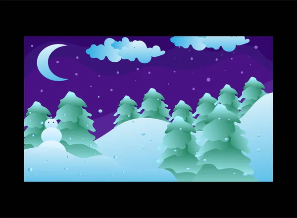 düz tasarım Noel gecesi