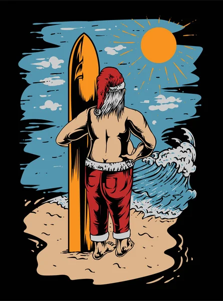 tatto tasarımı noel illüstrasyon vektör sanatı, Noel Baba sanatı