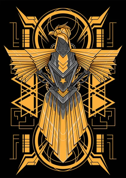 Demir kuş mecha illüstrasyon