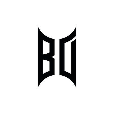 BD Monogram geometrik şekil şablonu. İzole edilmiş arkaplanda ilk tasarım vektörü