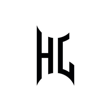 HJ Monogram geometrik şekil şablonu. İzole edilmiş arkaplanda ilk tasarım vektörü