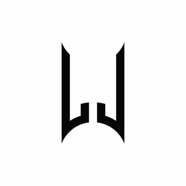 LL Monogram geometrik biçim şablonu. İzole edilmiş arkaplanda ilk tasarım vektörü