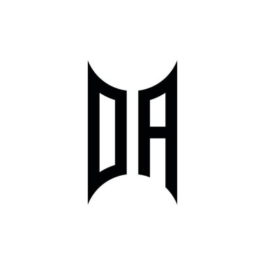 OA Monogram geometrik şekil şablonu. İzole edilmiş arkaplanda ilk tasarım vektörü