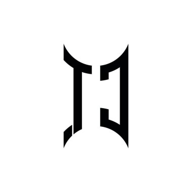 TC Monogram geometrik şekil şablonu. İzole edilmiş arkaplanda ilk tasarım vektörü