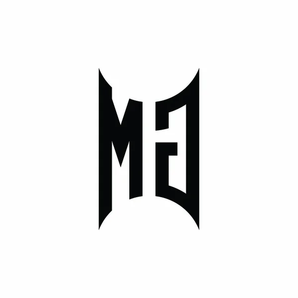 Шаблон Геометрической Формы Monogram Вектор Начального Проектирования Монограммы Изолированном Фоне — стоковый вектор