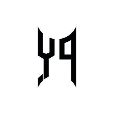 YP Monogram geometrik şekil şablonu. İzole edilmiş arkaplanda ilk tasarım vektörü