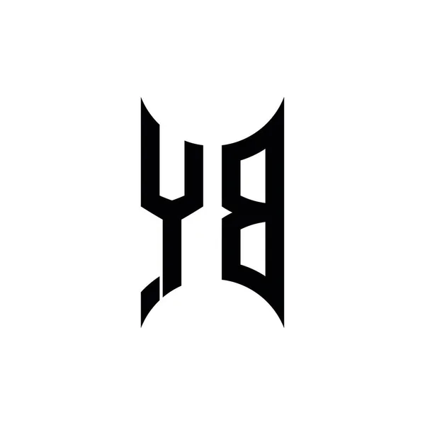 Yb单字几何形状模板 孤立背景下的专题设计矢量 — 图库矢量图片
