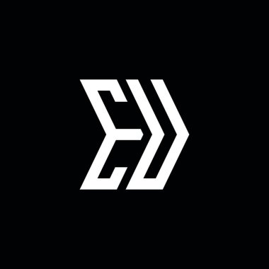 AB Monogram geometrik şekil şablonu. İzole edilmiş arkaplanda ilk tasarım vektörü