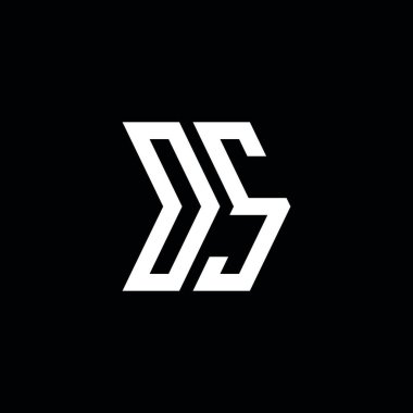 OS Monogram geometrik şekil şablonu. İzole edilmiş arkaplanda ilk tasarım vektörü