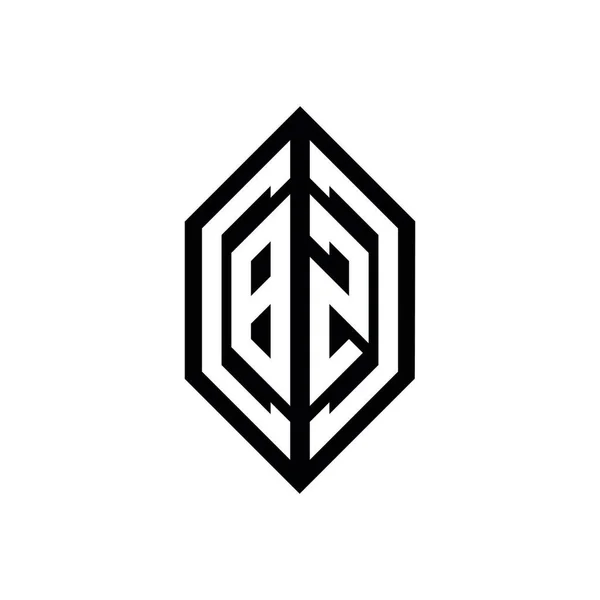 Logo Geometrycznym Szablonem Wektorowym Monografii Odizolowanym Białym Tle — Wektor stockowy