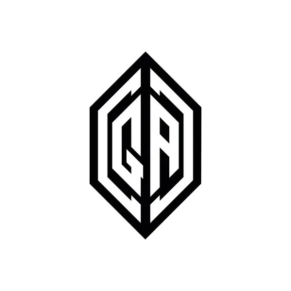 Логотип Геометрическим Дизайном Векторной Монограммы Искушает Изолировать Белом Фоне — стоковый вектор