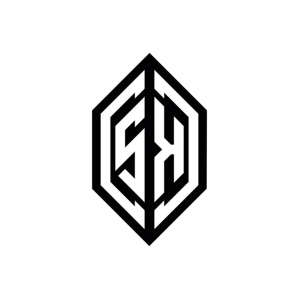 Logo Geometrinen Muoto Vektori Monogrammi Suunnittelu Malli Eristetty Valkoisella Taustalla — vektorikuva