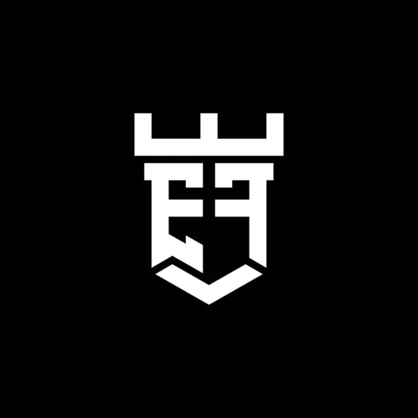 Monograma Inicial Del Logotipo Con Plantilla Diseño Estilo Forma Castillo — Archivo Imágenes Vectoriales