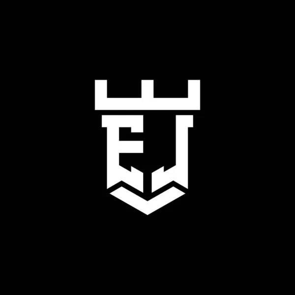 Logotipo Monograma Inicial Com Modelo Design Estilo Forma Castelo Isolado — Vetor de Stock